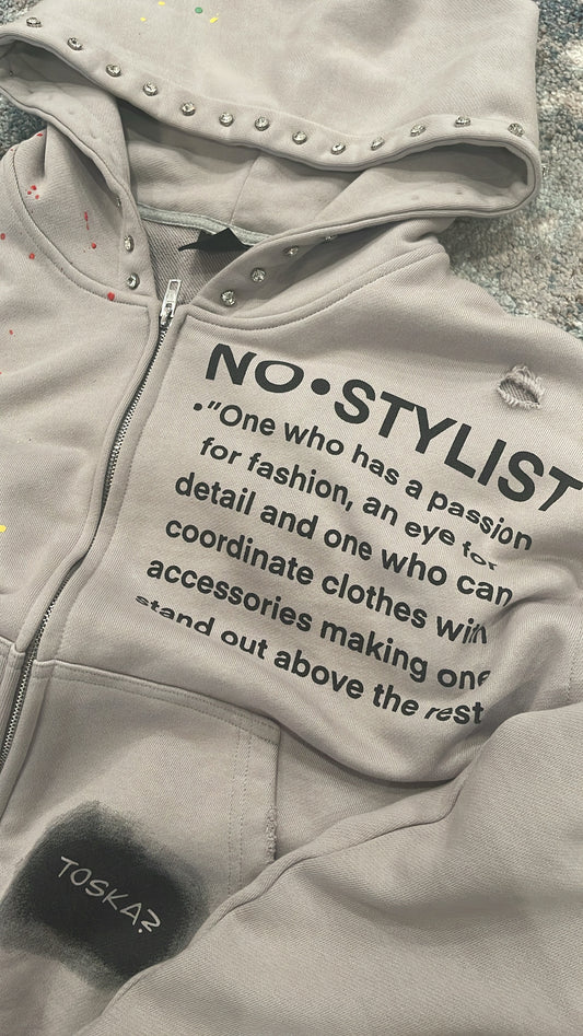 NOSTYLIST PAINT SPLATTER ZIP UP